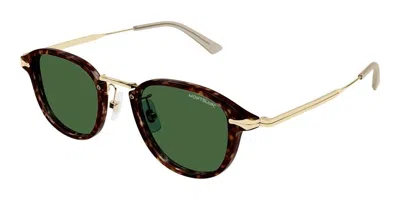 Montblanc Eyewear Pantos Frame Sunglasses In Green