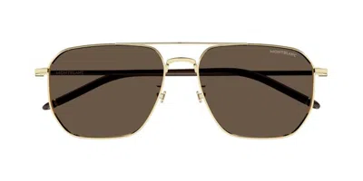 Montblanc Eyewear Pilot Frame Sunglasses In Black