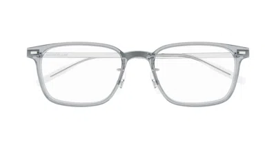 Montblanc Eyewear Rectangle Frame Glasses In Gray
