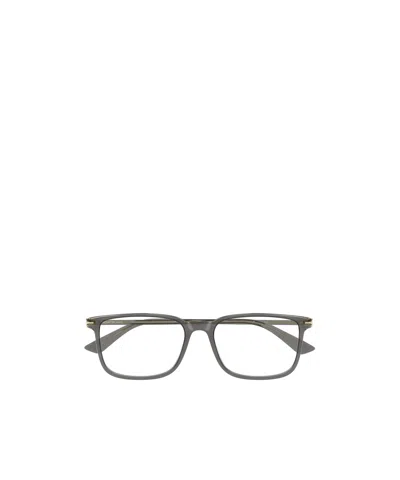 Montblanc Eyewear Rectangular Frame Glasses In Gray
