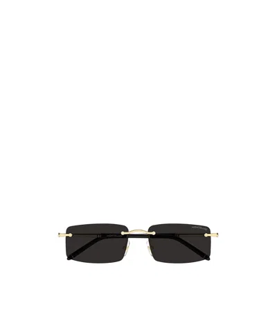 MONTBLANC MONTBLANC EYEWEAR RECTANGULAR FRAME SUNGLASSES
