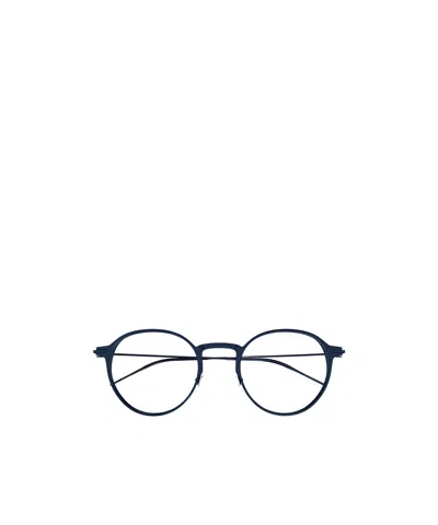 Montblanc Round-frame Glasses In Blue