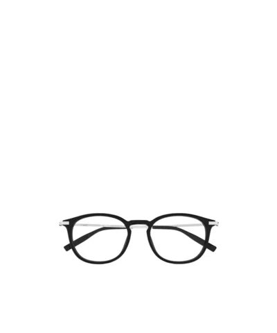 Montblanc Eyewear Round Frame Glasses In Black