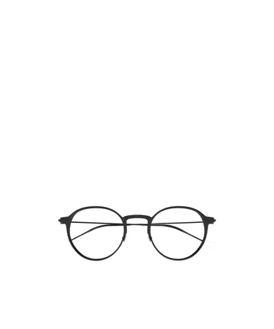 Montblanc Eyewear Round Frame Glasses In Black