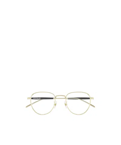 Montblanc Eyewear Round Frame Glasses In Nude