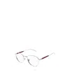 Montblanc Eyewear Round Frame Glasses In White