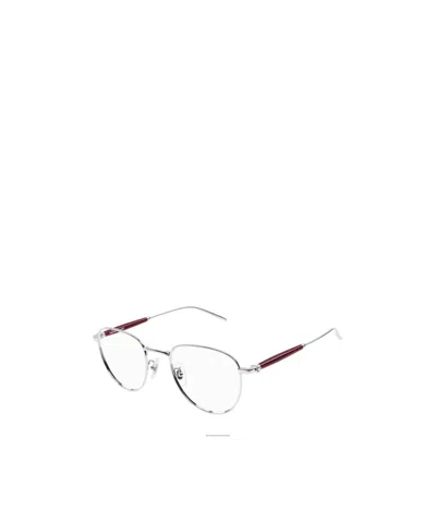 Montblanc Eyewear Round Frame Glasses In White