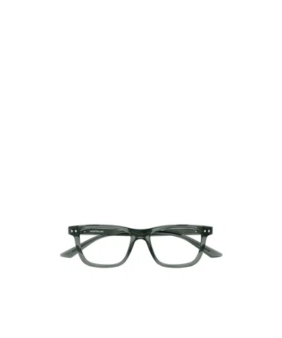 Montblanc Eyewear Square Frame Glasses In Black