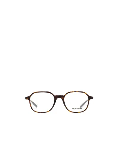 Montblanc Eyewear Square Frame Glasses In Brown