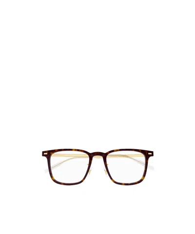 Montblanc Eyewear Square Frame Glasses In Gold