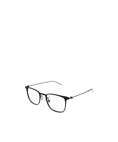 Montblanc Eyewear Square Frame Glasses In Black