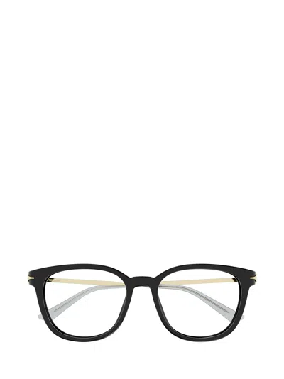 Montblanc Eyewear Square Frame Glasses In Black