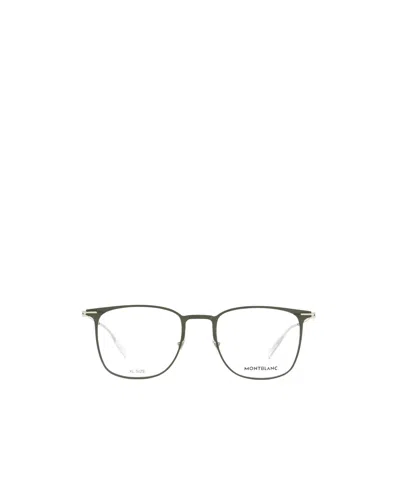 Montblanc Eyewear Square Frame Glasses In Gray