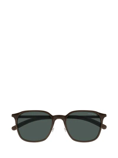 Montblanc Eyewear Square Frame Sunglasses In Blue