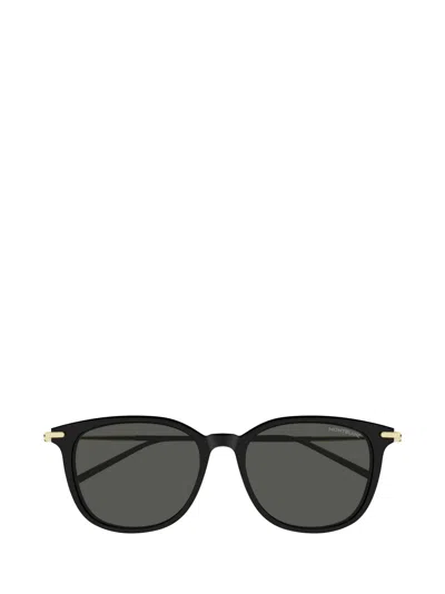 Montblanc Eyewear Square Frame Sunglasses In Black