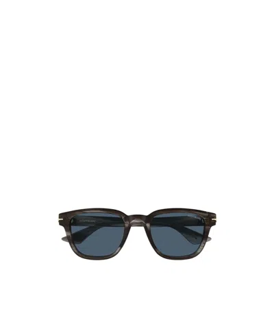 Montblanc Eyewear Square Frame Sunglasses In Blue
