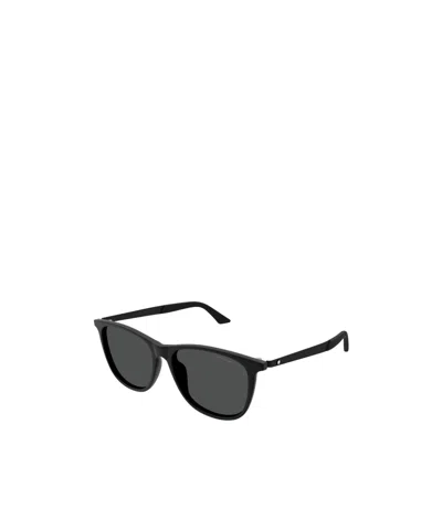 Montblanc Eyewear Square Frame Sunglasses In Black