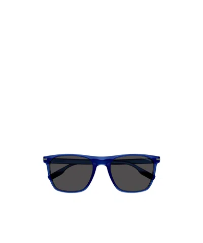 Montblanc Eyewear Square Frame Sunglasses In Blue