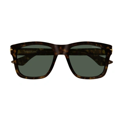 Montblanc Eyewear Square Frame Sunglasses In Brown