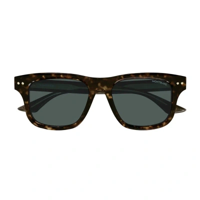 Montblanc Eyewear Square Frame Sunglasses In Brown