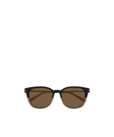 Montblanc Eyewear Square Frame Sunglasses In Brown