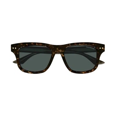 Montblanc Eyewear Square Frame Sunglasses In Black
