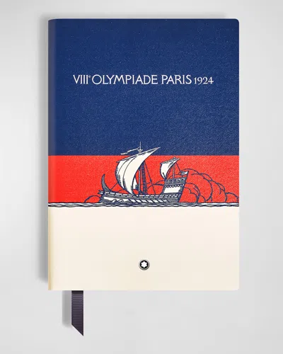 Montblanc Fine Stationary Leather Notebook #146, Olympic Heritage Paris In Red