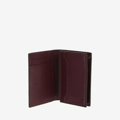 Montblanc Four-compartment Leather Card Case In Brown