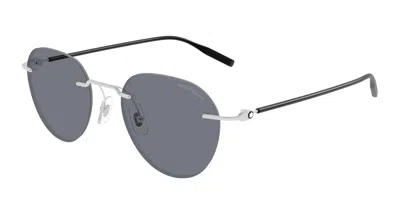 Montblanc Frameless Sunglasses In Gray
