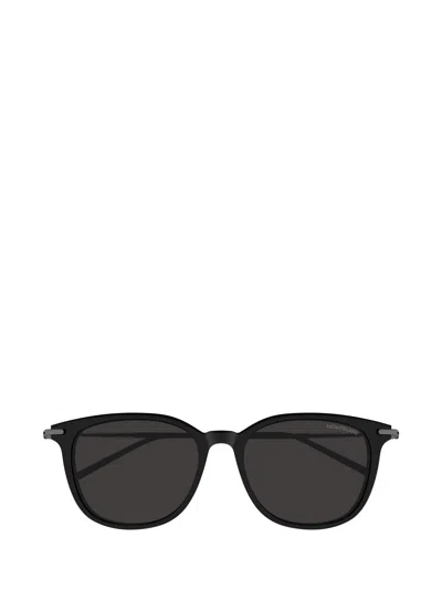 Montblanc Full Frame Sunglasses In Black