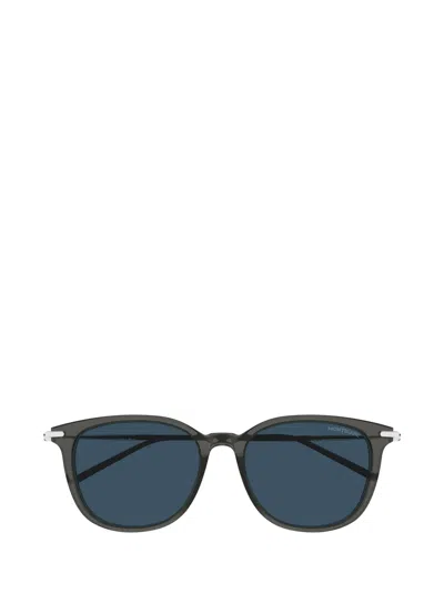Montblanc Full Frame Sunglasses In Gray
