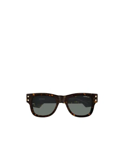 Montblanc Full Frame Sunglasses In Black