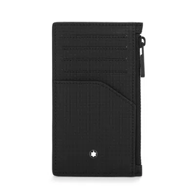 Pre-owned Montblanc Genuine  Extreme 2.0 Natural Leather Card Coin Holder Wallet Purse Men In Black