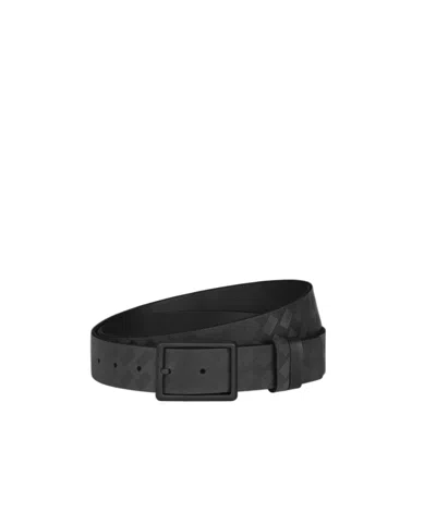 Montblanc Geometric Buckle Belt In Black