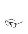 Montblanc Eyewear Rectangular Frame Glasses In Black