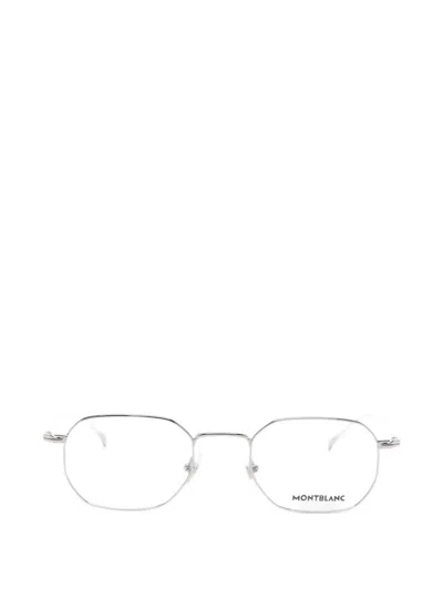 Montblanc Geometric-frame Glasses In Gray