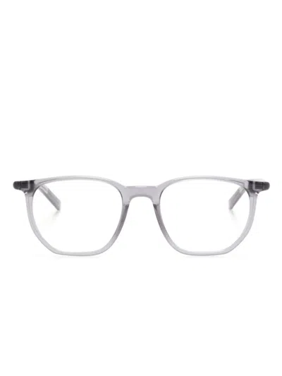 Montblanc Geometric-frame Glasses In Grey