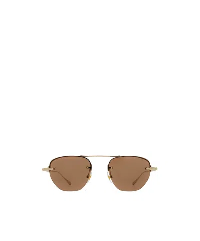 Montblanc Geometric Frame Sunglasses In Gold
