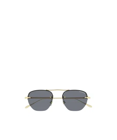 Montblanc Geometric Frame Sunglasses In Gold