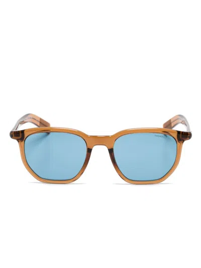 Montblanc Sonnenbrille Mit Geometrischem Gestell In Orange