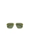 Montblanc Geometric Frame Sunglasses In Green