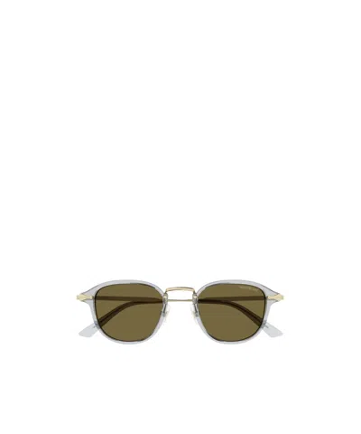 Montblanc Geometric Frame Sunglasses In Green
