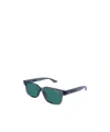 Montblanc Geometric Frame Sunglasses In Green