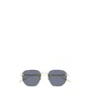 Montblanc Gold-gold-grey Metal Sunglasses In Gray