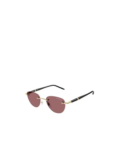 Montblanc Geometric Sunglasses In Pink