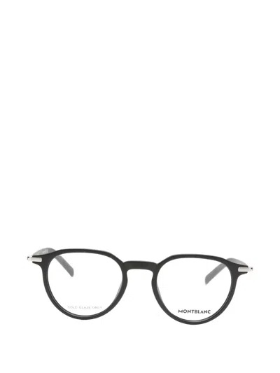 Montblanc Geometric-frame Glasses In Black