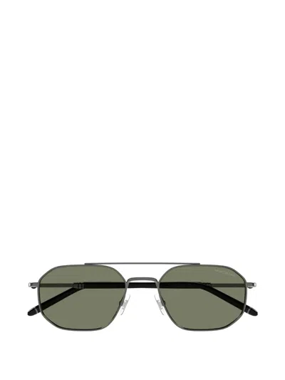 Montblanc Geometric-frame Sunglasses In Green