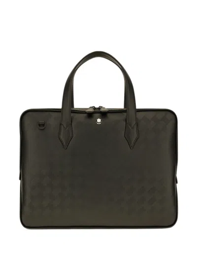 Montblanc Geometric-patterned Briefcase In Brown
