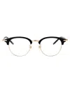 Montblanc Gold-black-transparent Metal Glasses In Black