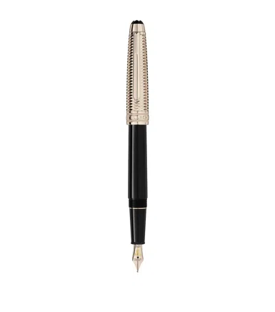 Montblanc Gold-coated Meisterstück Geometry Doué Classique Ballpoint Pen In Black